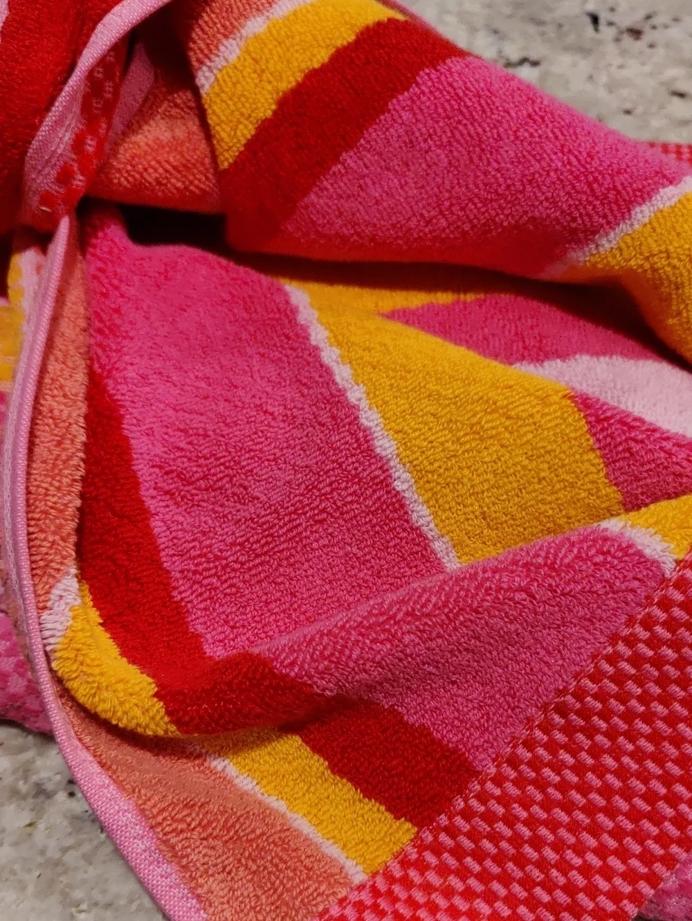 New!Welspun Beach Towel Multicolor Doris Striped Cotton Summer Y2K Cottagecore